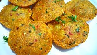 SPICY Masala Puri चाय के साथ खाने को बनाऐ आटे की मसालेदार पुरी का नाश्ता |Schezwan pudiya