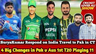 4 Big Changes in Pak vs Aus 1st T20 Playing 11 | Jahandad IN, New Opening Jodi? | Brisbane Weather