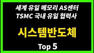 가장 큰 돈 벌 시스템반도체 관련주 Top 5