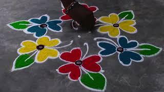 Dhanurmasam muggulu || sankranthi rangolis || easy pongal kolam || rangoli ||