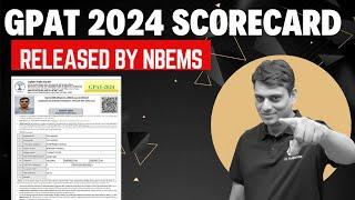 GPAT 2024 Score Card Released by NBEMS | Download Now