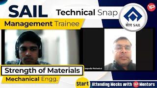 Strength of Materials Technical Snap for SAIL, MT | Mechanical Engineering | Start Preparation