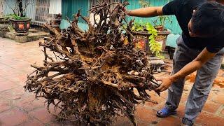 Amazing Skills Build Japanese Tea Table for His Wife // Recycled and Restore Discarded Tree Stumps