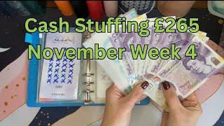 Cash Stuffing £265 | November Week 4 | Saving Challenge Completed  #budgeting #cashstuffing