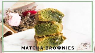 MATCHA BROWNIE RECIPE x Matcha Ganache | how to bake a simple 2-IN-1 dessert