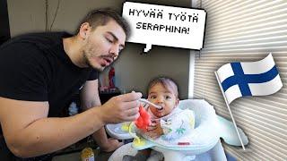 Speaking ONLY IN FINNISH To Our Baby For 24 HOURS | Chontelle and Dan