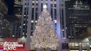 Christmas in NYC: Rockefeller Center Tree, more with background music 