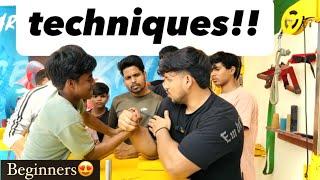 ARM WRESTLING ￼TECHNIQUES FOR Beginners  || TIPS & TRICKS || by SACHIN GOYAL