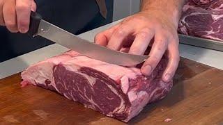 How To Cut A Whole Ribeye: Closeup Tutorial