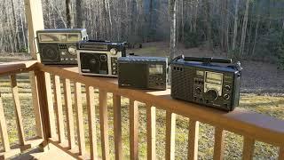 Comparing a re-capped GE Superadio II with the RF-2200, 7-2990A, and CCRadio3 on the AM BC band