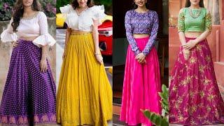 Latest Crop Top Lehenga Designs for Girls 2022 || Simple Crop Top Lehenga Design || New Top Blouse