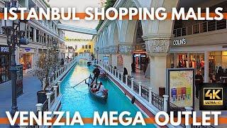 Istanbul Turkey Best Shopping Malls | Venezia Mega Outlet Shopping Mall Walking Tour | 4K UHD 60FPS