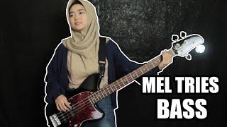  MEL TRIES BASS! Can i slap?