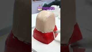 손님이 그려준 산타 곰돌이 만들기 santa cake