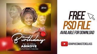 BIRTHDAY FLYER DESIGN + Free PSD File