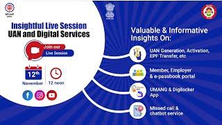 Live Session on UAN and Digital Services  | EPFO