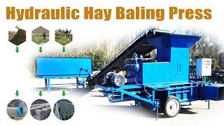 High-Efficiency Hydraulic Hay Silage Baler Machine for Square Bales | Easily Baling Rich Feed Stocks