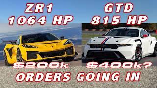 My Corvette ZR1 for $200k & Mustang GTD for $400k? - Order Updates and Specs