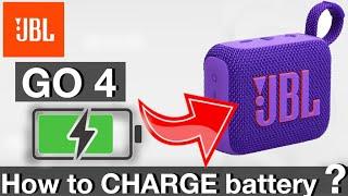 How to CHARGE the JBL GO4 portable Bluetooth speaker (How to battery instructions)