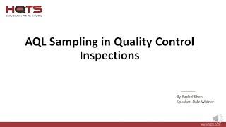 AQL Sampling in Quality Control Inspections | HQTS Group Ltd.