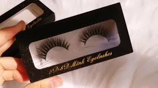 black eyelashes packaging box