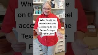 Texas Cottage Food Law Labeling Requirements