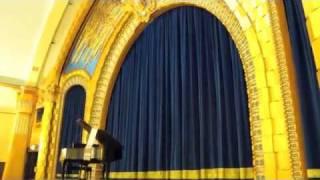 Theater curtains and stage curtain track for the Ukrainian Cultural Center in Los Angeles