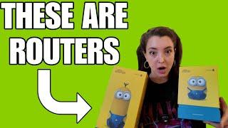 i uploaded this video using a router shaped like a minion | @endingwithali