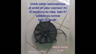 Pemasangan Extrafan untuk Mitsubishi Kuda Gen 1 Thn 2000 fan 10 inchi kmk Ranch Sumut 3239