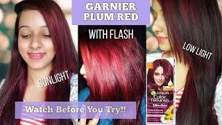 I Tried Garnier Hair Colour PLUM RED | Honest Review | Plum Red Hair | Twilight QueenBee