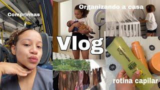 Vlog | organizado a casa, comprinhas, rotina capilar e + ️🫧‍️