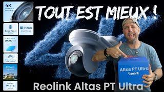 Reolink Altas PT Ultra ,LA Caméra 4K Motorisée,Batterie 22 000mAh, Panneau Solaire et Enr continu