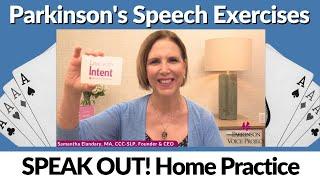 Parkinson's Speech Exercises: Exercises: Extra SPEAK OUT! Practice