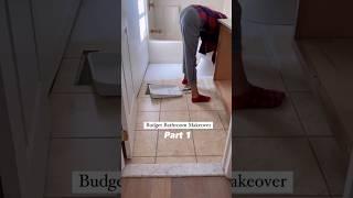 Budget bathroom renovation  Follow  PART 2 #bathroomideas #tilefloor #diyrenovation #budgetfriendly