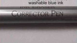 Ink eraser and corrector pen to remove ink mistakes