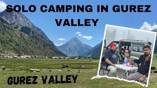 Best Tourist Places In Kashmir; Solo Camping in Gurez Valley| Camping Near Pakistan Border ​⁠