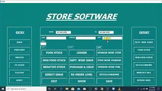 STORE MANAGEMENT SYSTEM IN EXCEL