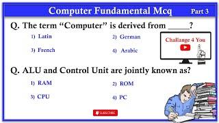 Top 1000 Computer Fundamental MCQ | Computer fundamentals mcq question with answers