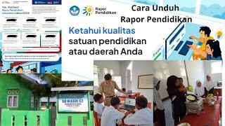 Cara unduh / download rapor pendidikan