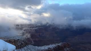 Grand Canyon Sunset Gathering Winter Storm GCNP Arizona Fine Art Films 4K Dr. Elliot McGucken