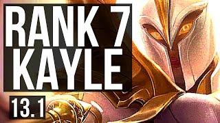 KAYLE vs GANGPLANK (TOP) | Rank 7 Kayle, Dominating | EUW Challenger | 13.1