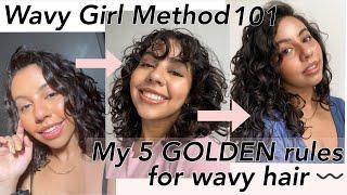 5 GOLDEN RULES/TIPS FOR WAVY HAIR (TYPE 2 HAIR) HOW TO DEFINE, NURTURE, STYLE WAVY HAIR