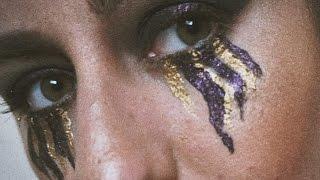 Purple & Gold Teary Eyes Tutorial | Angie Burgs