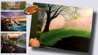 Easy landscape painting / AUTUMN landscape painting for beginners #4