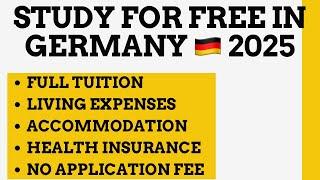 Fully Funded Scholarship in Germany: No Application Fee, No Tuition Fee, Monthly Stipends