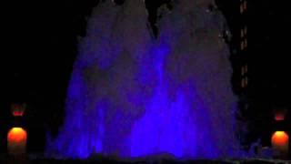 Relaxing Blue Night Fountain