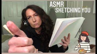 ASMR SKETCHES YOU | TAPPING, PENCIL DRAWING, PAPER SOUNDS, NO TALKING | Lynn Rasmussen