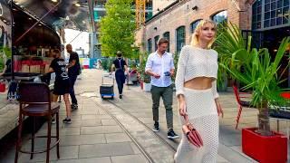 Warsaw, Poland: Summer Walk in Entertainment Area Fabryka Norblina in 4K