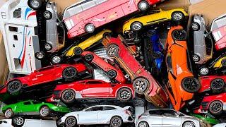 BOX FULL OF Diecast Cars - Toyota Yaris, Honda Civic, Porsche, GTR,  Rolls Royce, Mercedes Benz,Bus