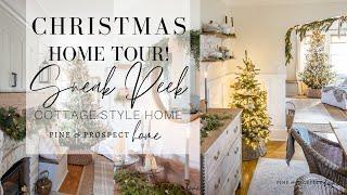 Christmas Home Tour SNEAK PEEK! | Cottage Style Christmas Decor